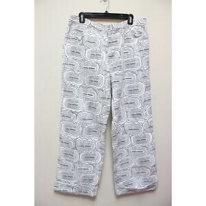 Lirika Matoshi White Pattern Logo Denim Straight Jeans Size XL